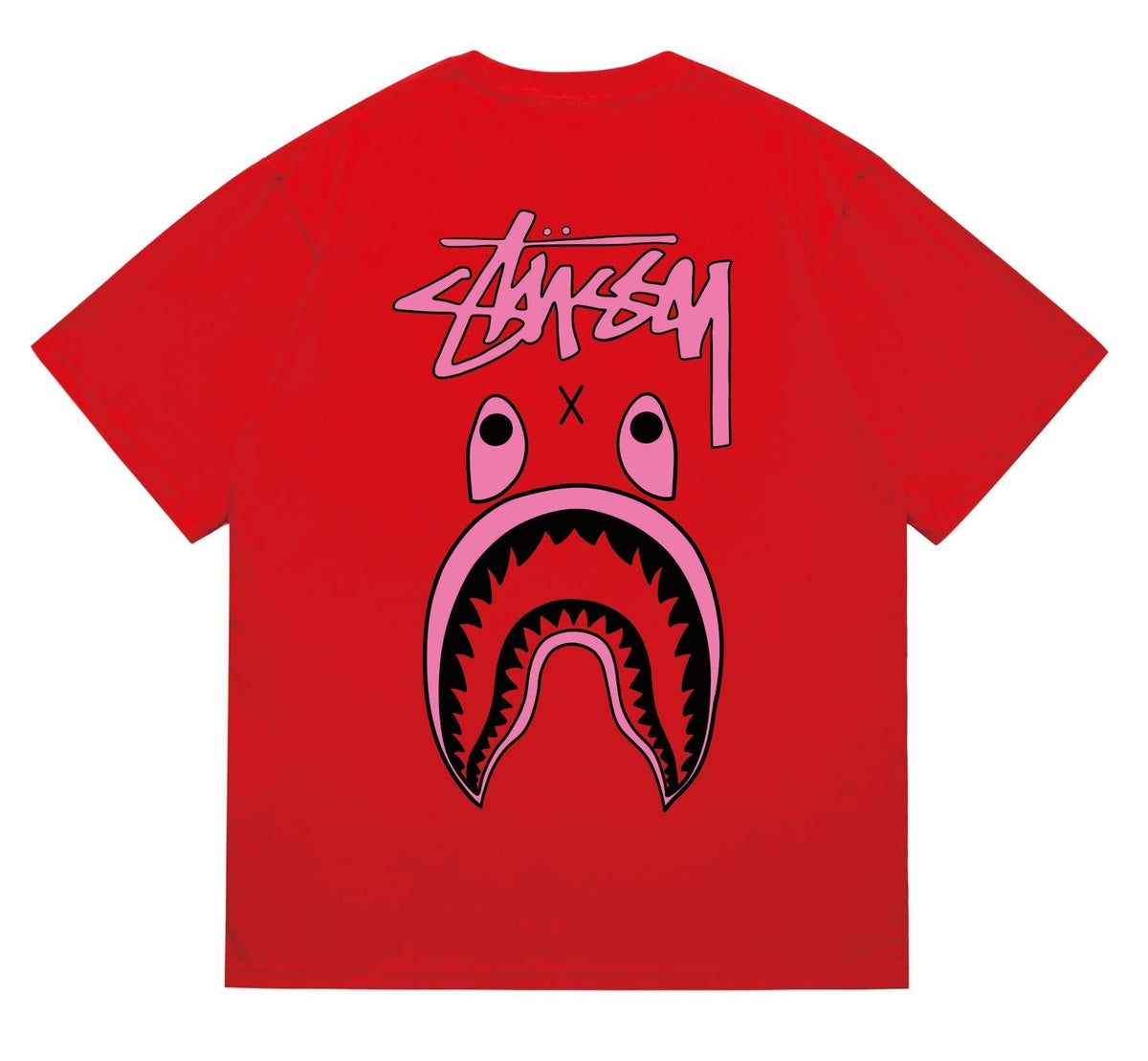 BAPE Contrast Shark Wordmark Graphic T-Shirt — back