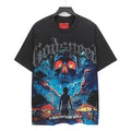 Godspeed Skull Graphic Washed Black T-Shirt — hero