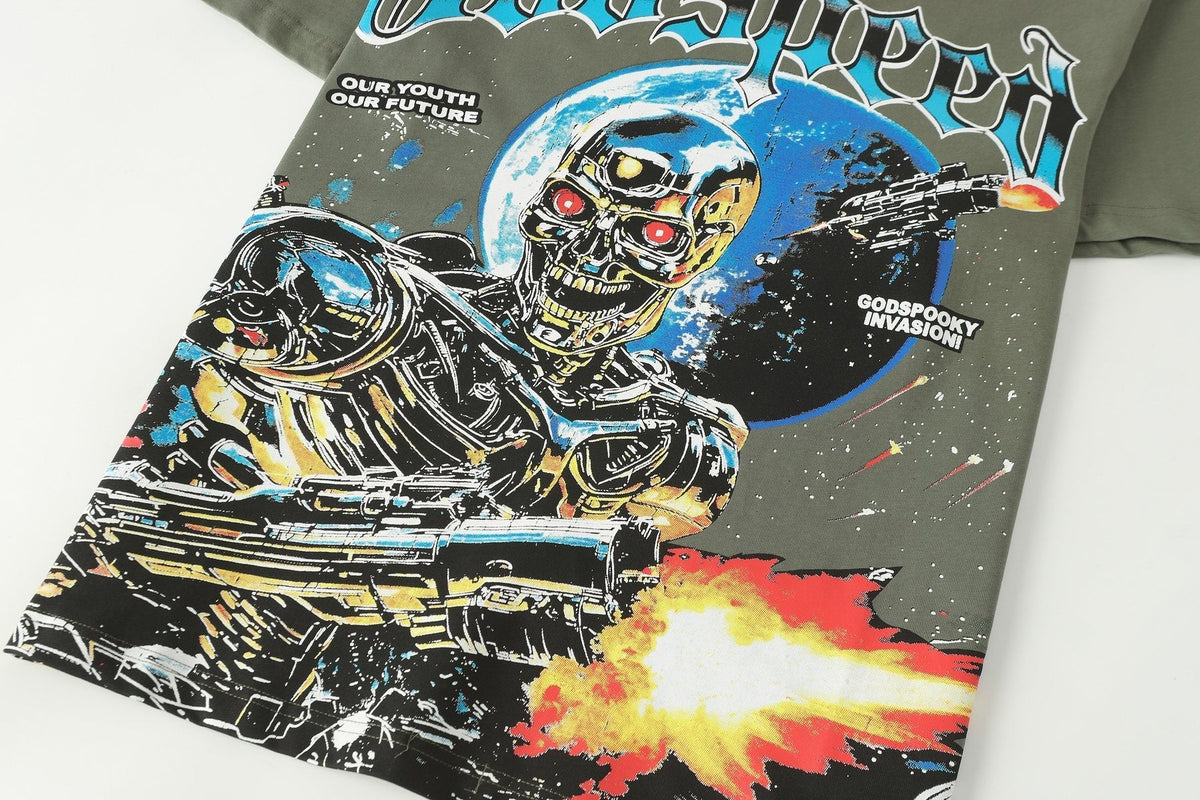 Godspeed Robot Space Graphic T-Shirt — detail