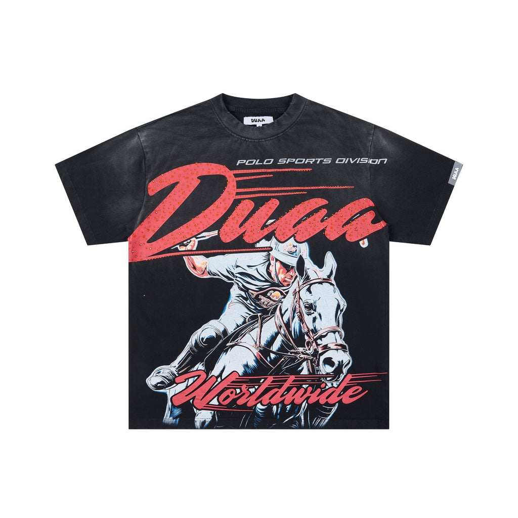 DUAA Horse Rider Graphic Washed T-Shirt — hero