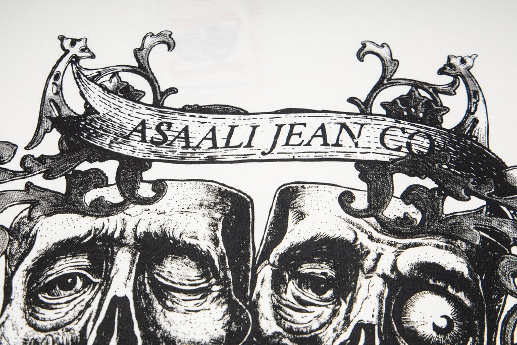ASAALL White Graphic Sleeveless T-Shirt — detail