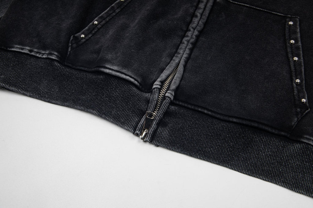Godspeed Rhinestone-Style Zip Hoodie — detail