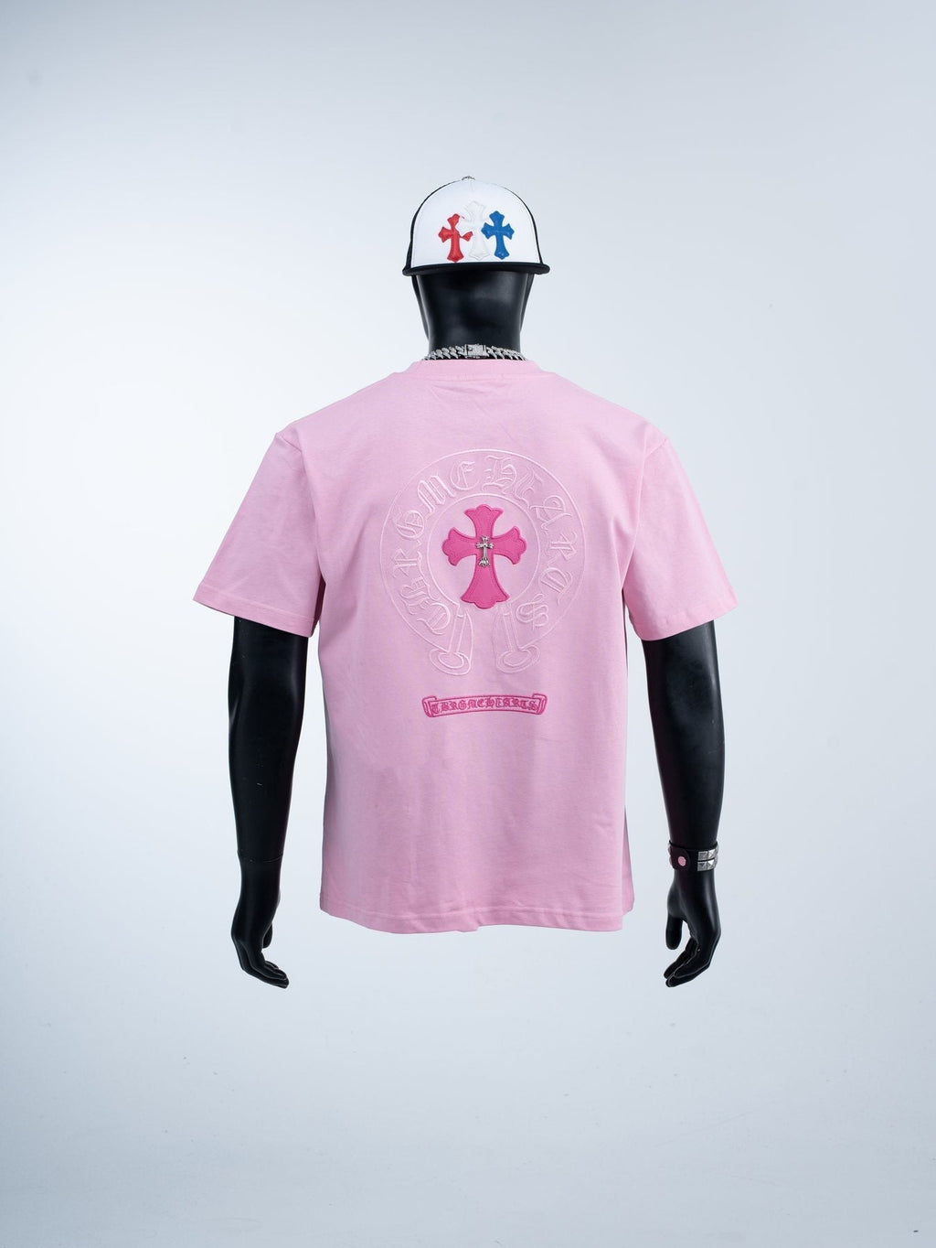 Chrome Hearts Cross Graphic Short-Sleeve T-Shirt — model