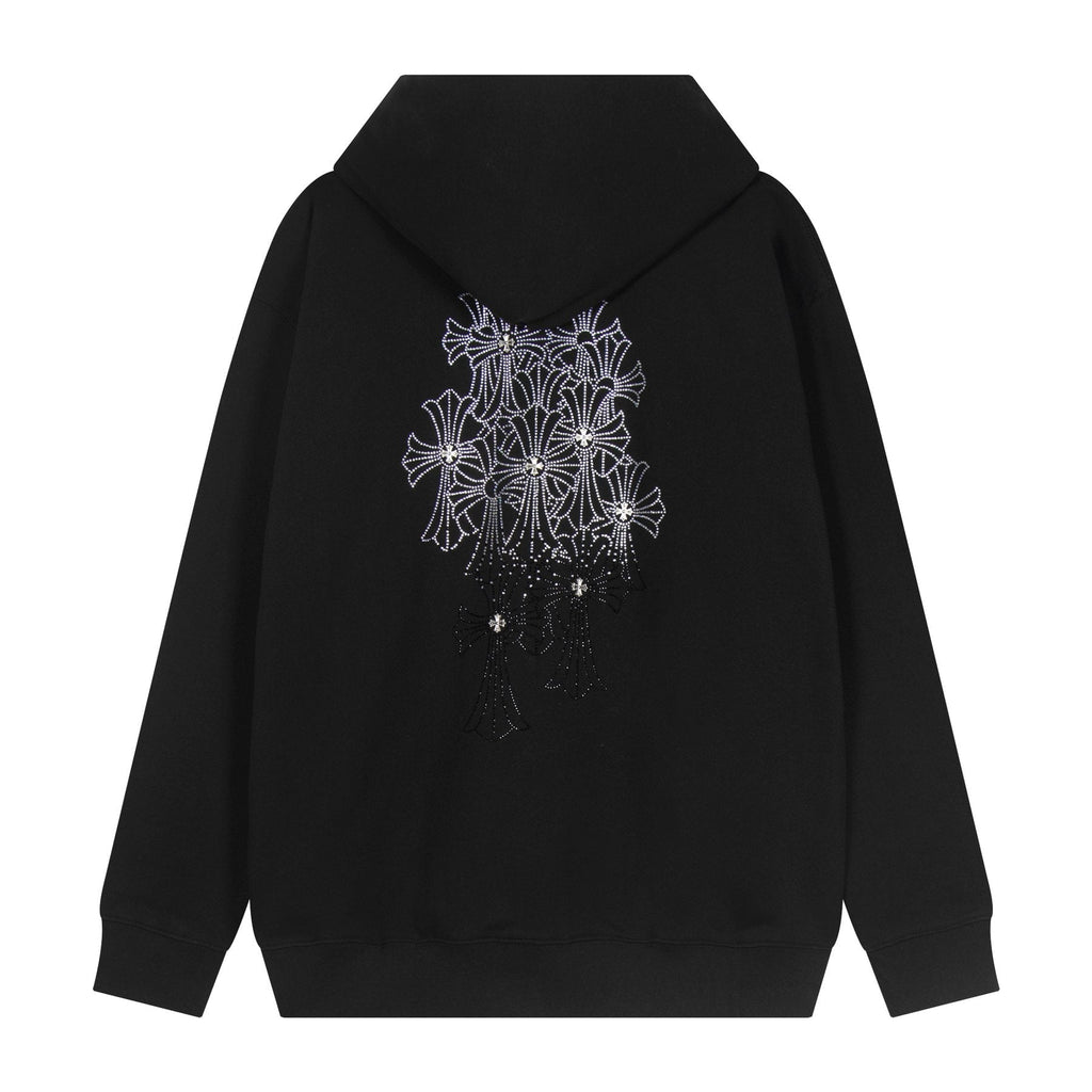 Chrome Hearts Floral Cross Graphic Full-Zip Hoodie — back