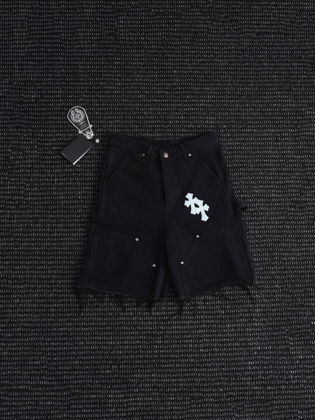 Chrome Hearts Cross Graphic Black Shorts — hero