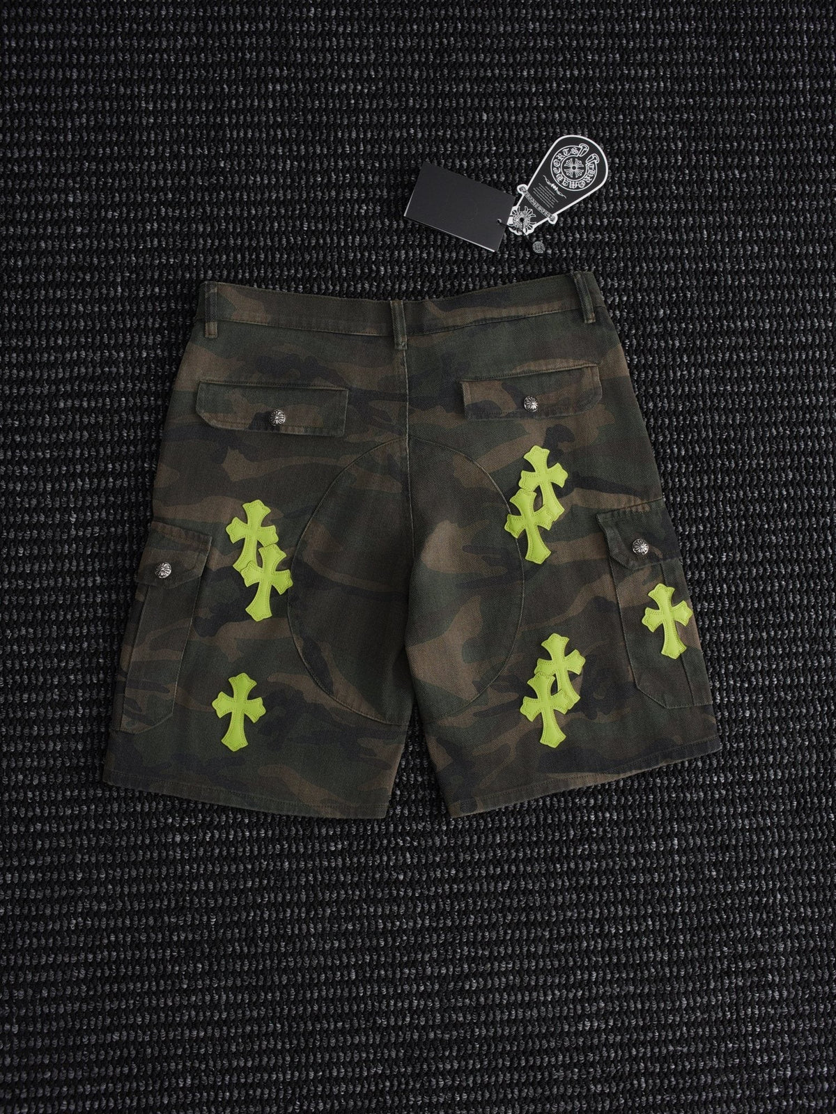 Chrome Hearts Camo Cross Patch Cargo Shorts — hero