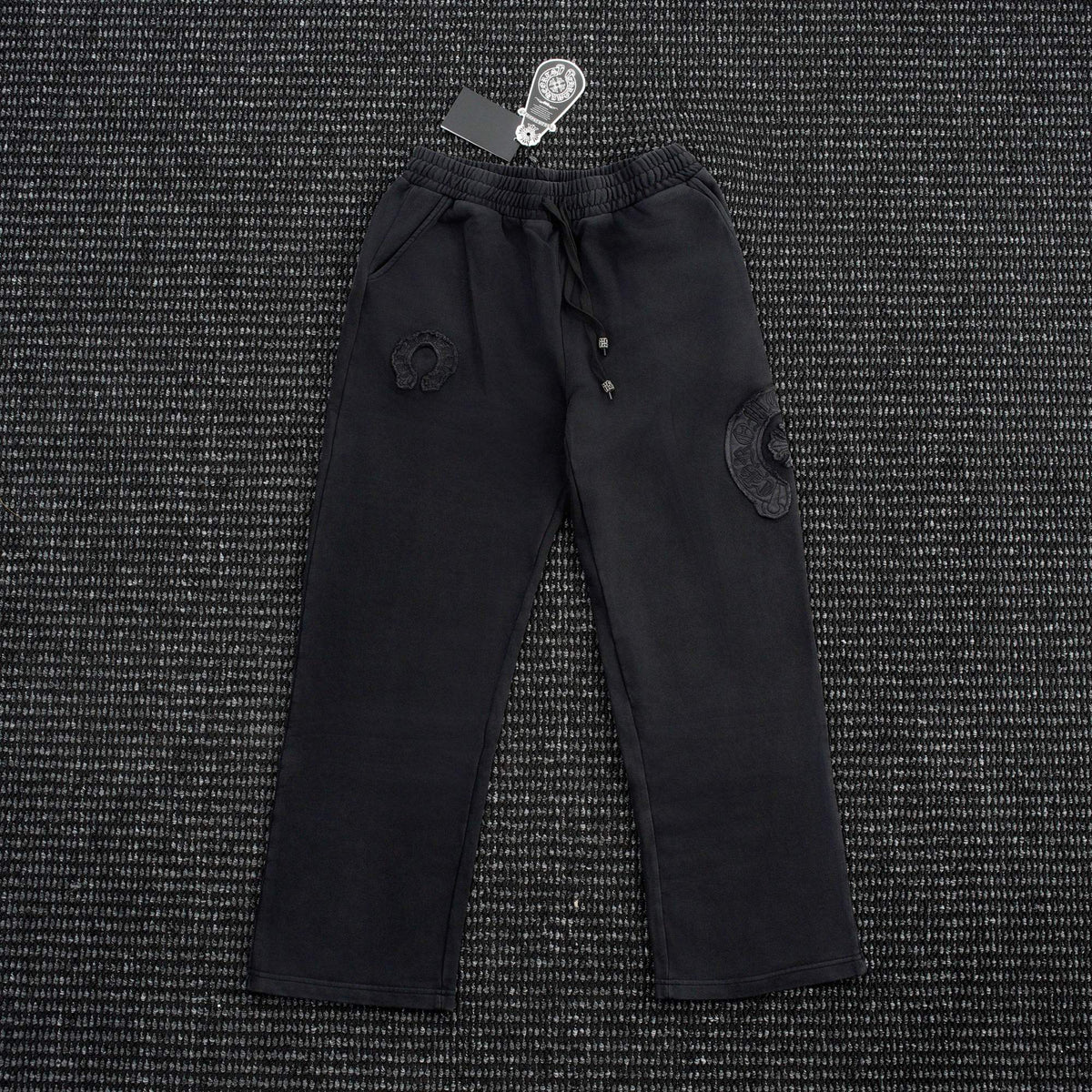 Chrome Hearts Horseshoe Embroidered Black Pants — hero